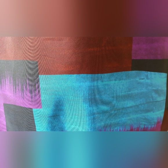 *$3,300 OSCAR DE LA RENTA ARTSY BLACK PURPLE COLORBLOCK RUNWAY DRESS US M - Picture 8 of 15